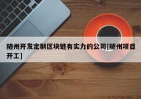 随州开发定制区块链有实力的公司[随州项目开工]